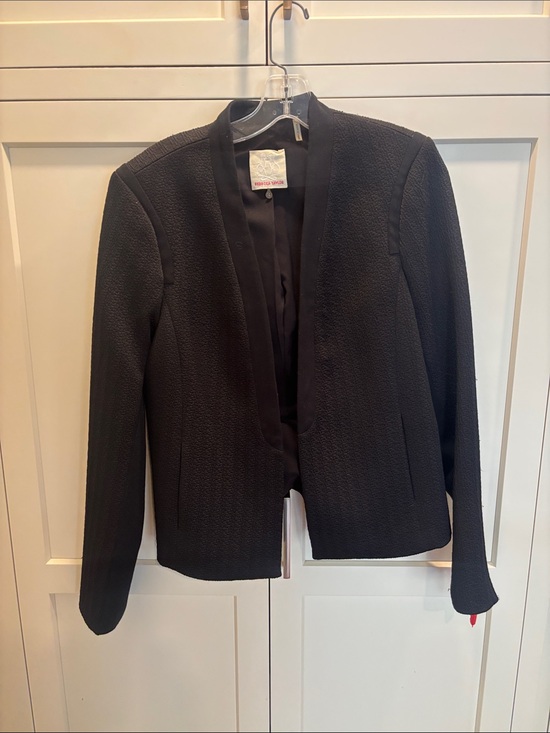 Rebecca Taylor Jackets & Blazers - Rebecca Taylor Black Open-Front Textured Blazer